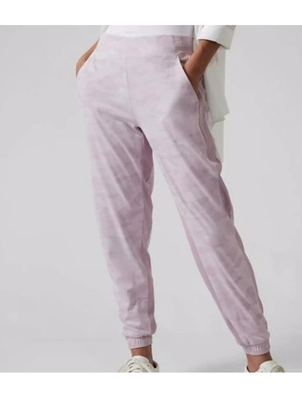 Athleta Women’s Brooklyn Lined Camo Jogger Size 0 Shasta Purple Workout Gym EUC